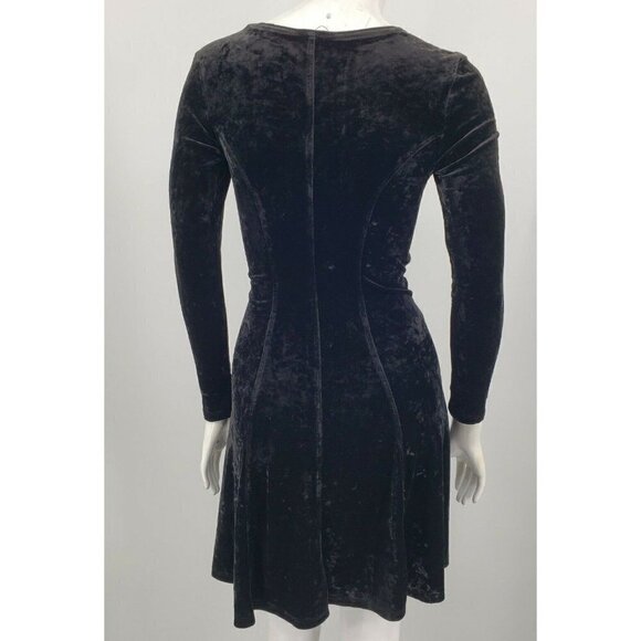 Etincelle Paris Black Velvet Dress Size 3 Goth Steampunk Guipure Lace - Picture 5 of 8